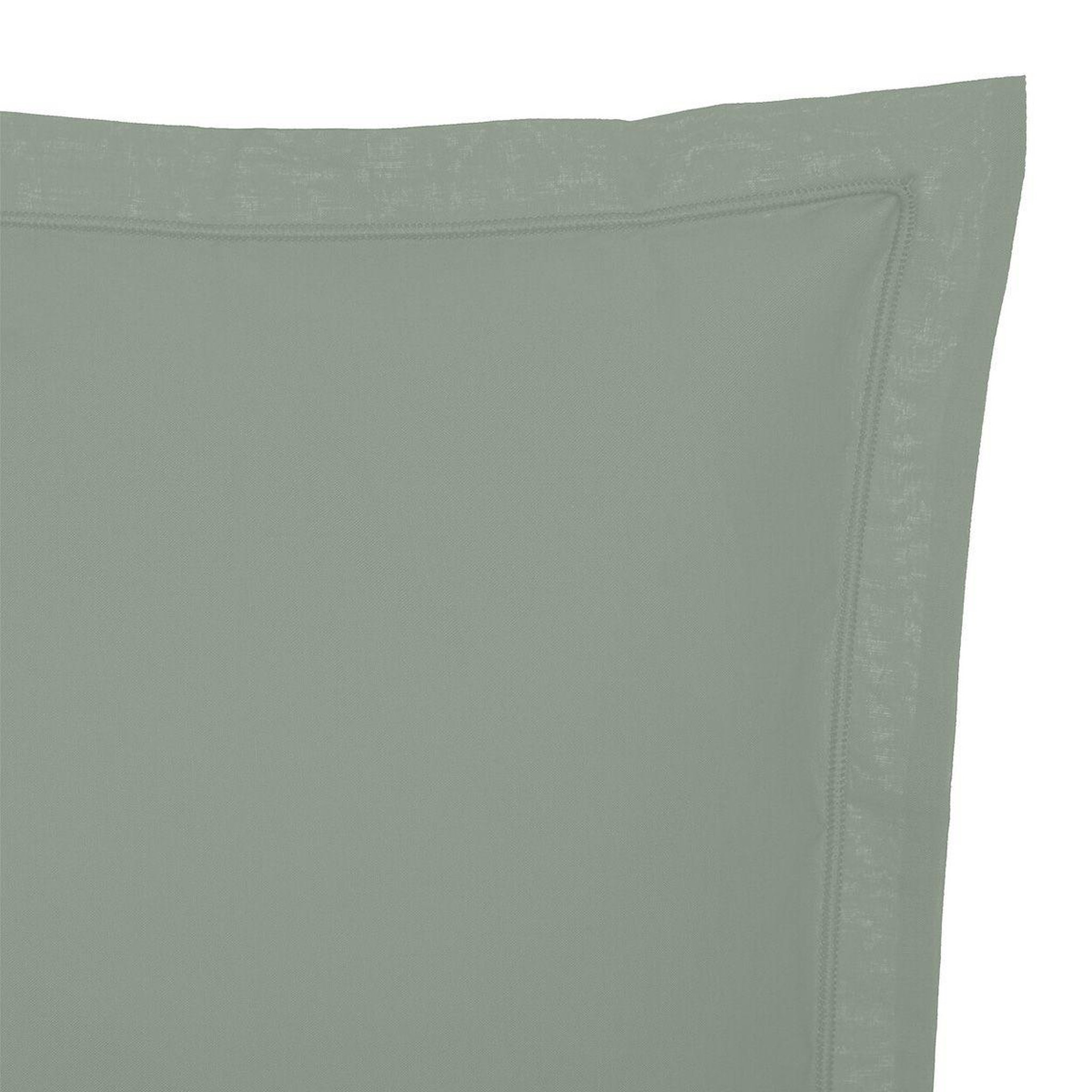 Voir la diapositive 2 : ATMOSPHERA Taie d'oreiller  percale  63x63cm vert tilleul