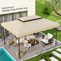 Voir la diapositive 2 : OUTSUNNY Toile de rechange pour pavillon tonnelle tente 3,90L x 2,90l m polyester haute densité 170 g/m² beige