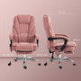 Voir la diapositive 3 : VINSETTO Fauteuil de bureau manager massant chauffant inclinable réglable télécommande repose-pieds rétractable velours rose poudré
