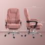 Voir la diapositive 3 : VINSETTO Fauteuil de bureau manager massant chauffant inclinable réglable télécommande repose-pieds rétractable velours rose poudré