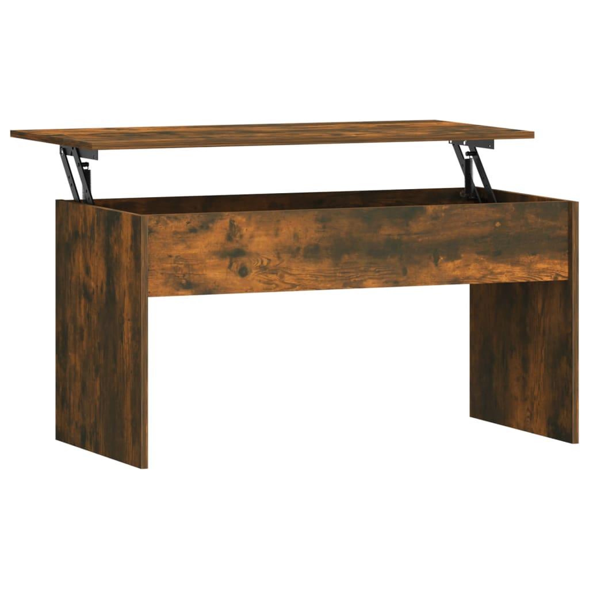 Voir la diapositive 2 : VIDAXL Table basse Chene fume 102x50,5x52,5 cm Bois d'ingenierie