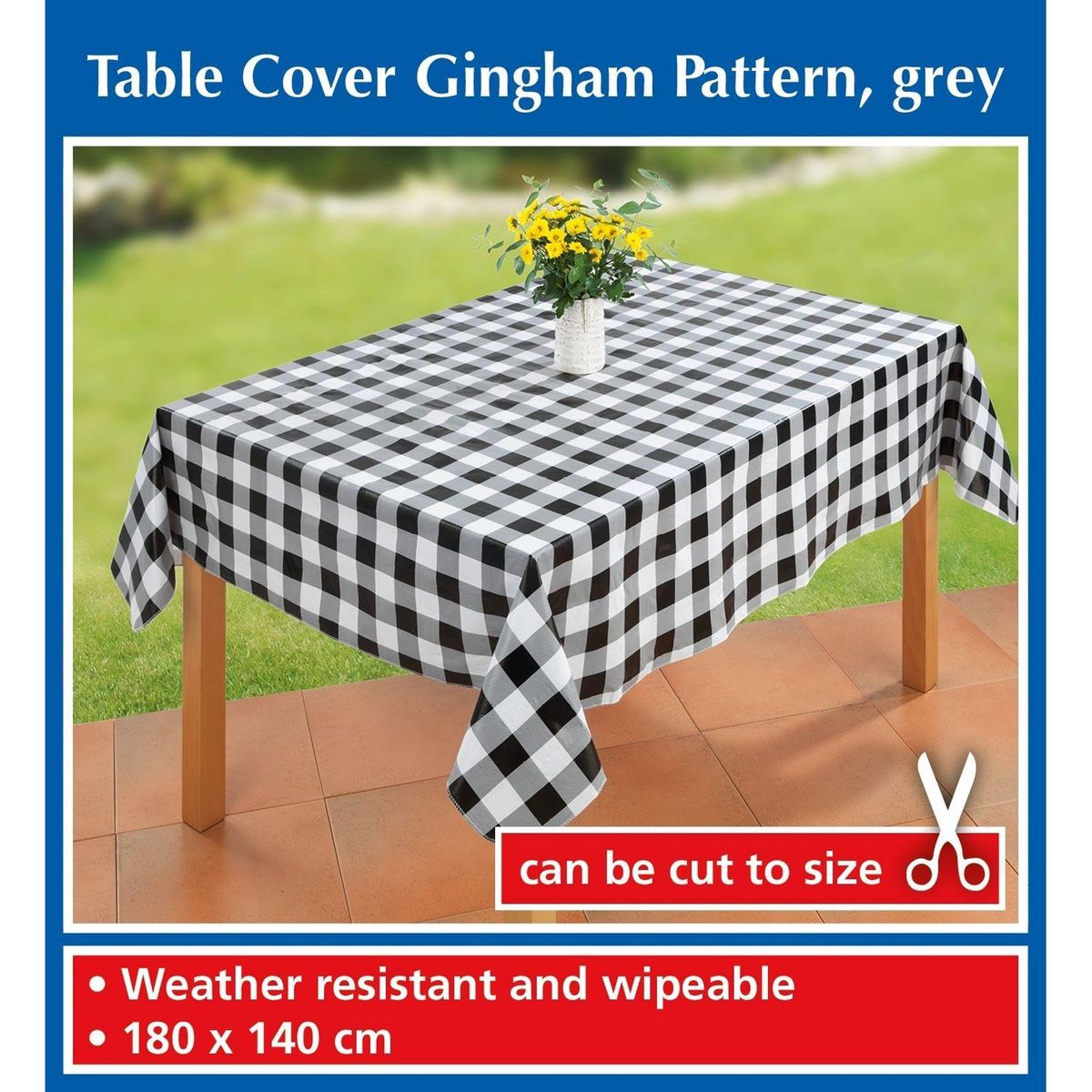 Wenko Housse de table Vichy