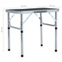 Voir la diapositive 6 : VIDAXL Table pliable de camping Gris Aluminium 60x45 cm