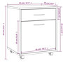 Voir la diapositive 6 : VIDAXL Armoire roulante Sonoma gris 45x38x54 cm Bois d'ingenierie