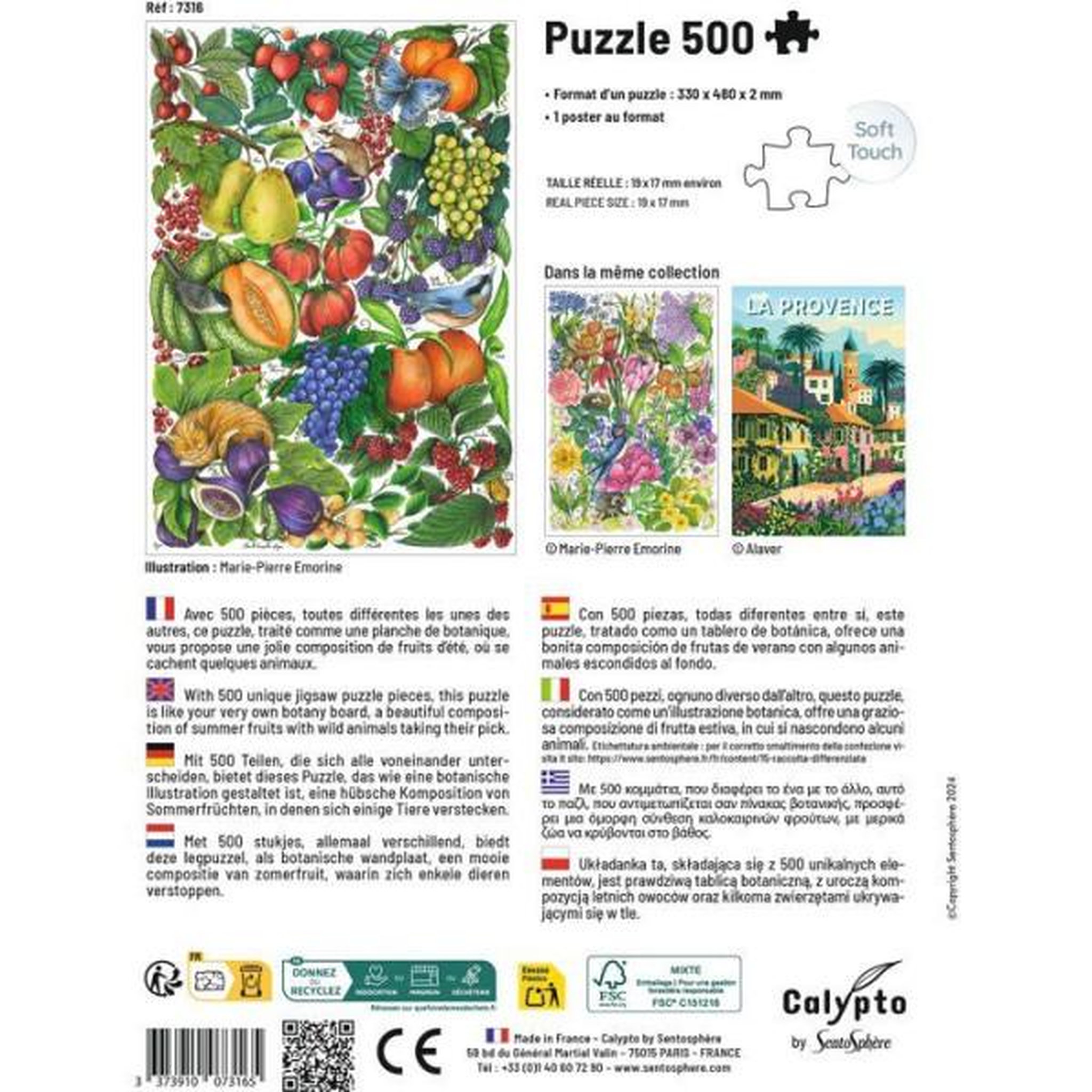 Voir la diapositive 4 : Sentosphere 500 p Les fruits d'ete Calypto