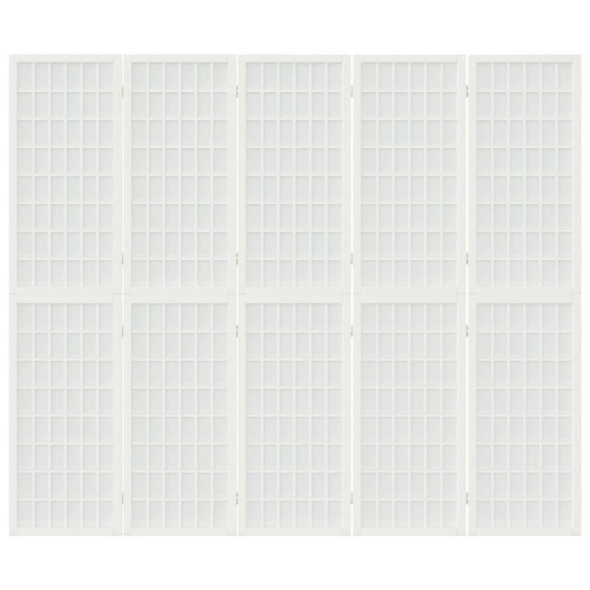 VIDAXL Cloison de separation pliable 5 panneaux 200x170 cm Blanc