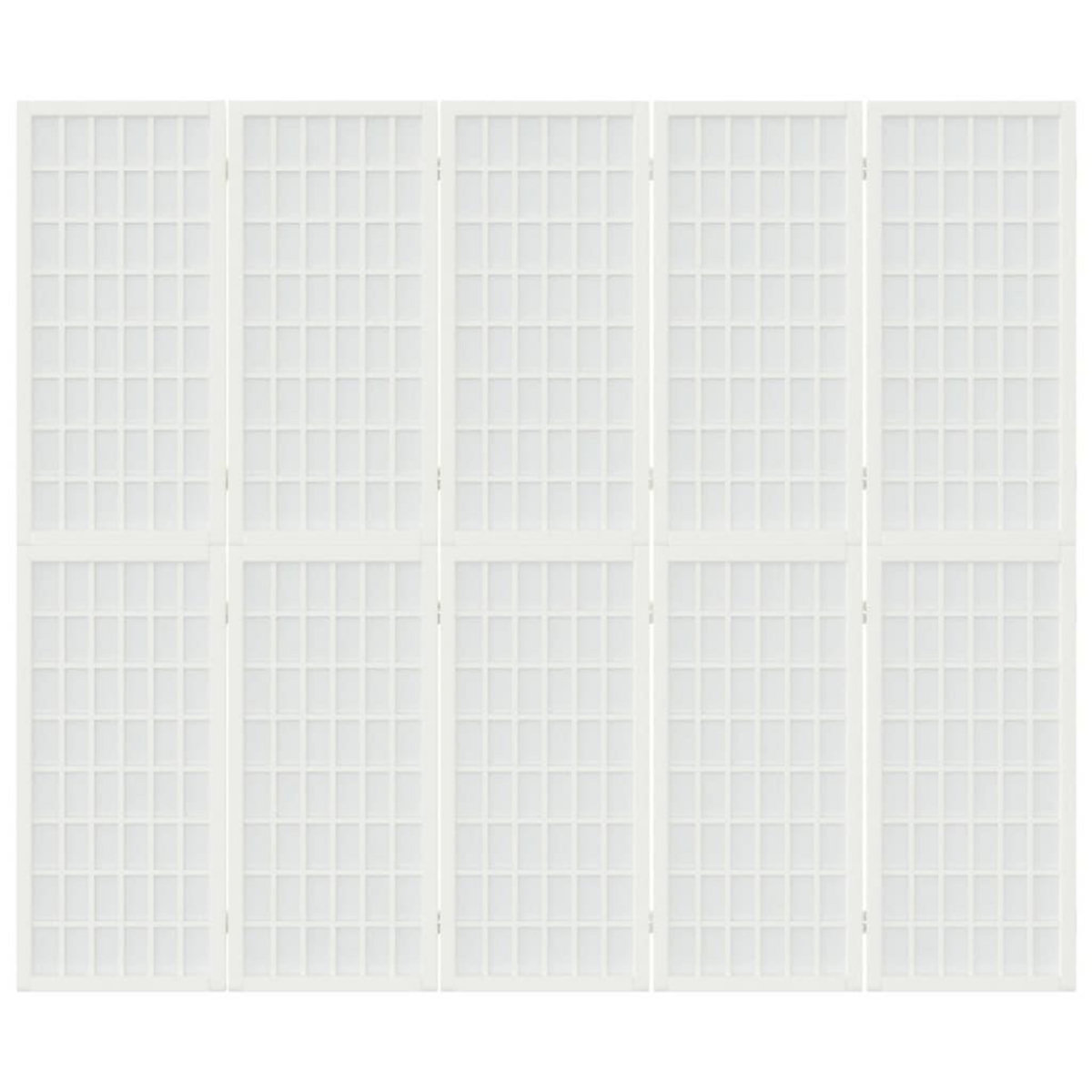 VIDAXL Cloison de separation pliable 5 panneaux 200x170 cm Blanc