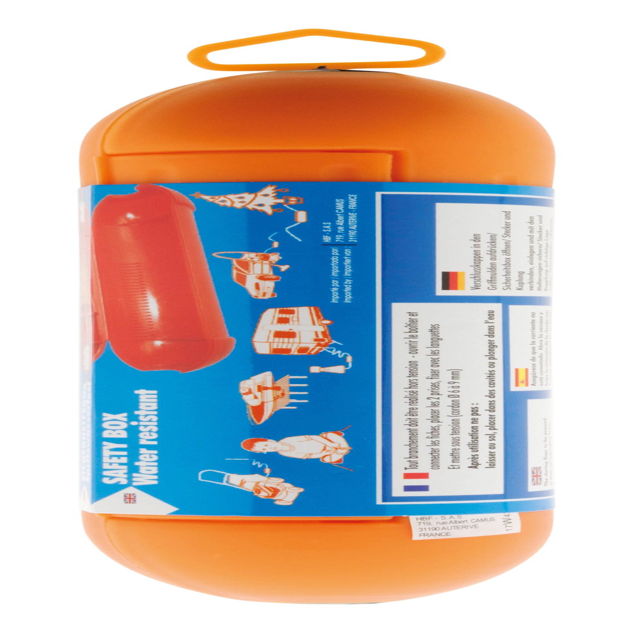 INOTECH Boîtier raccordement étanche orange jardin IP54, INOTECH