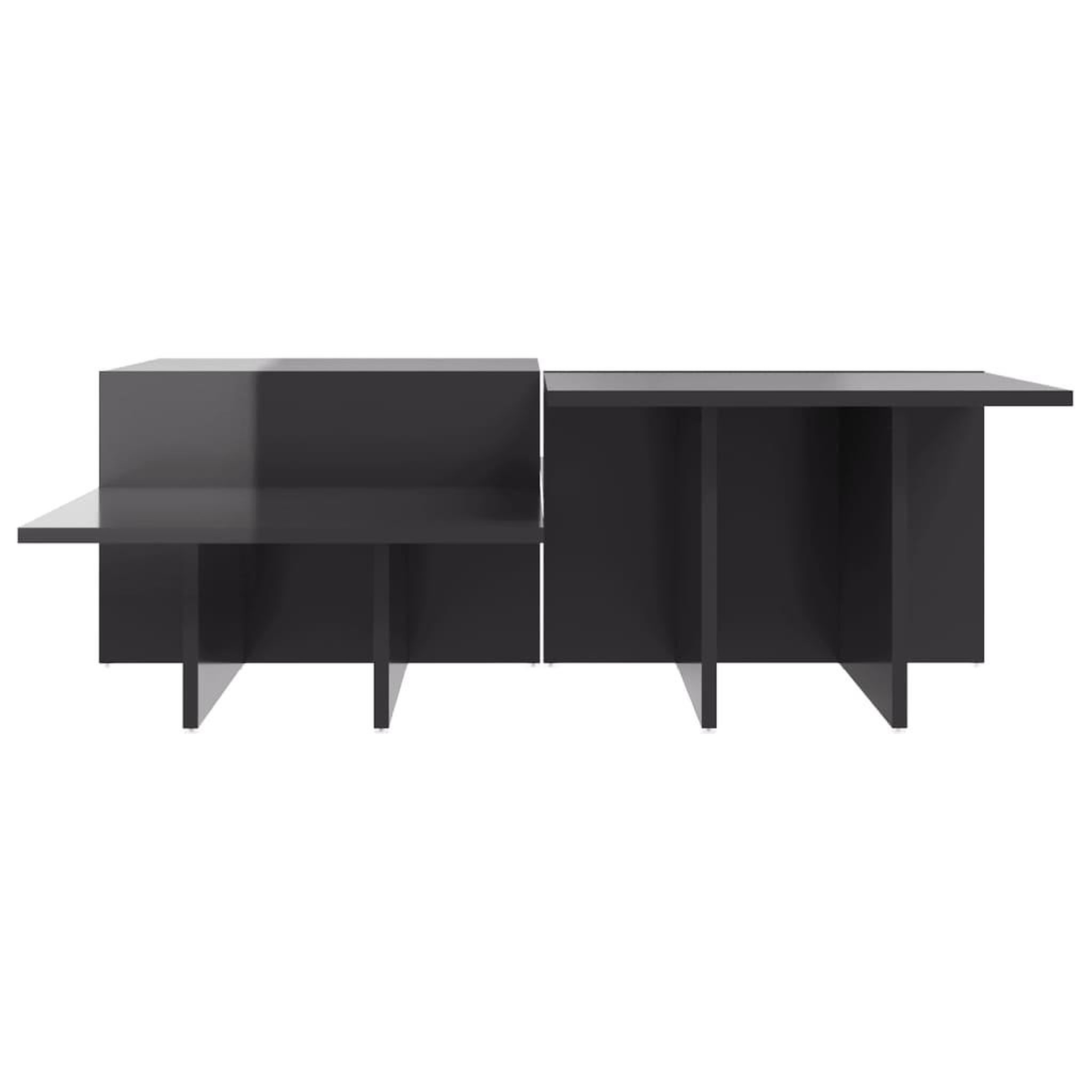 Voir la diapositive 5 : VIDAXL Tables basses 2 pcs gris brillant bois d'ingenierie