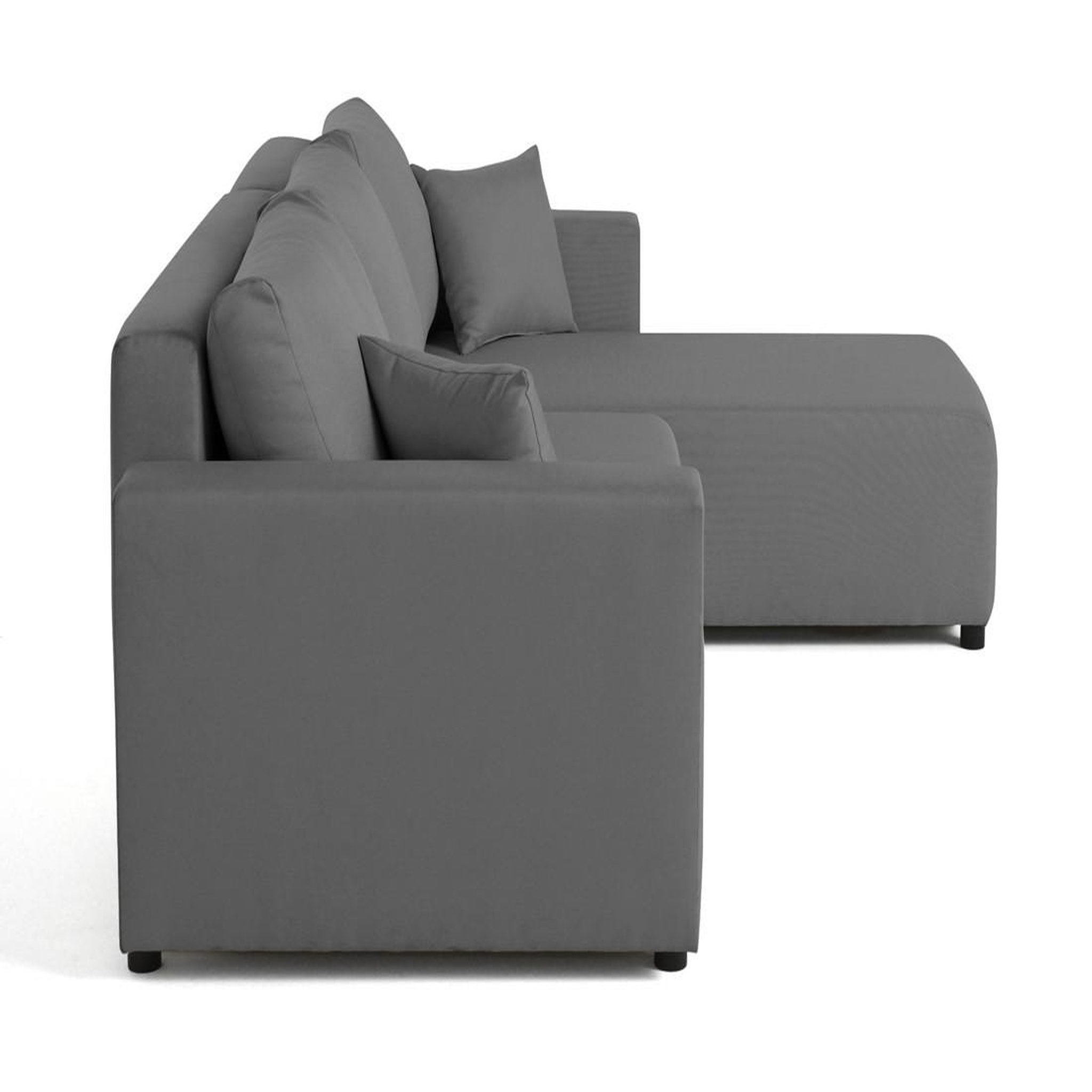 Voir la diapositive 6 : BEST MOBILIER Regala - canapé d'angle réversible - 4 places - convertible avec coffre - en tissu