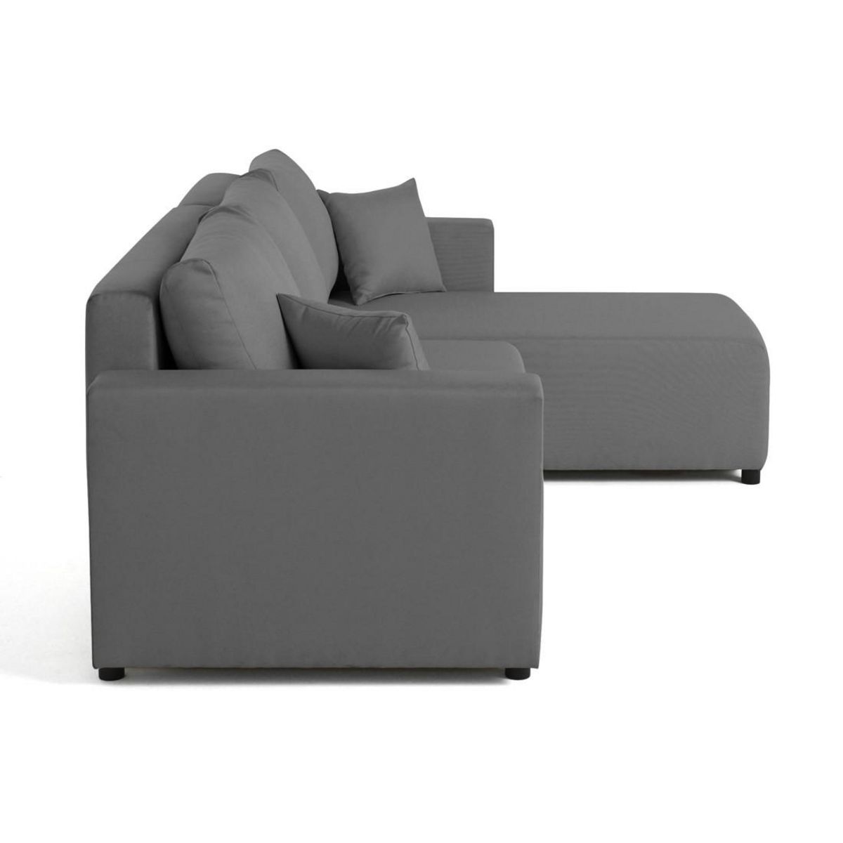 BEST MOBILIER Regala - canapé d'angle réversible - 4 places - convertible avec coffre - en tissu