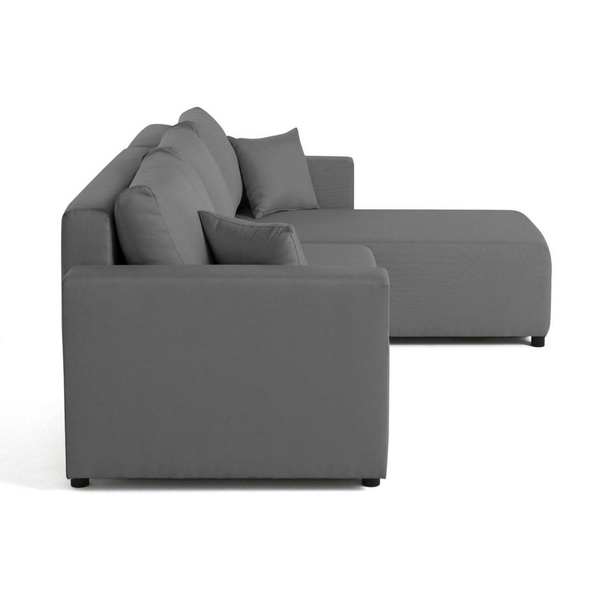 BEST MOBILIER Regala - canapé d'angle réversible - 4 places - convertible avec coffre - en tissu