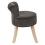 Voir la diapositive 3 : Paris Prix Tabouret en Velours  Eleonor  58cm Gris