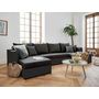 Voir la diapositive 5 : BEST MOBILIER Opale - canapé panoramique en u - 7 places - convertible - avec coffre - en tissu et simili