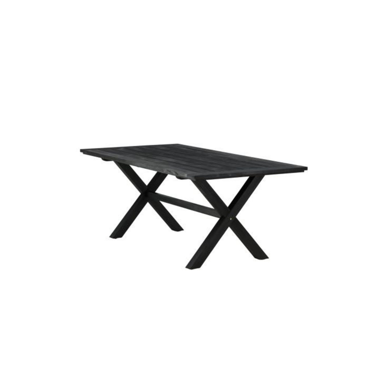 Paris Prix Table de Jardin en Bois  Rives  200cm Noir