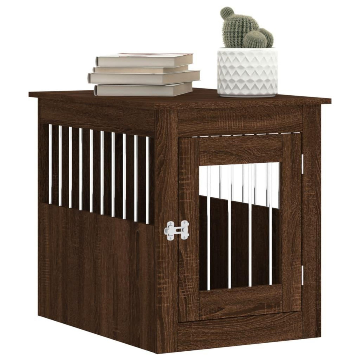 VIDAXL Meuble de cage pour chiens chene marron 55x75x65 cm