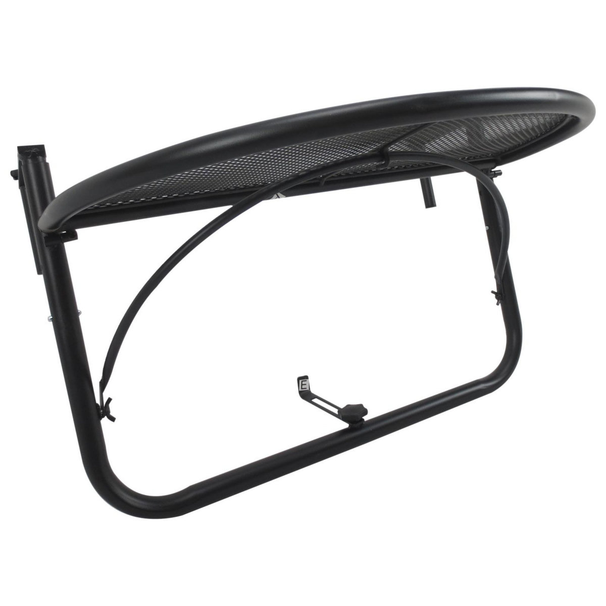 OUTSUNNY Table suspendue pour balcon dim. 60L x 45l cm hauteur réglable 3 niveaux métal époxy noir