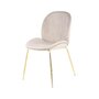Voir la diapositive 2 : Paris Prix Lot de 2 Chaises Design  Charlize  90cm Beige & Or
