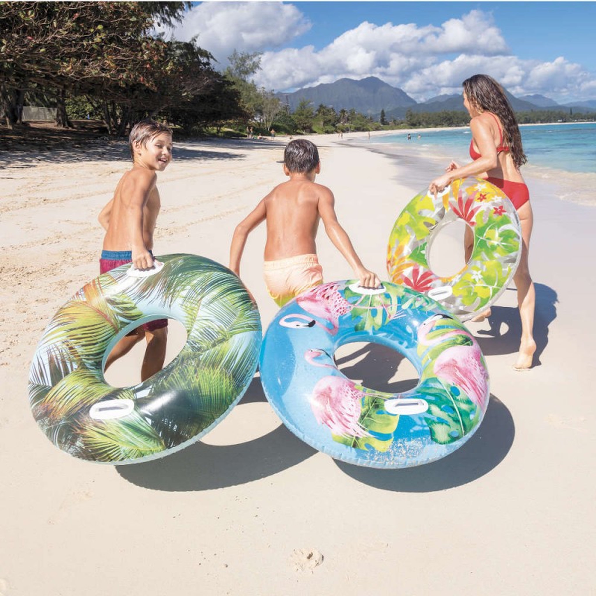 Voir la diapositive 7 : INTEX Bouée imprimé tropical 97 cm