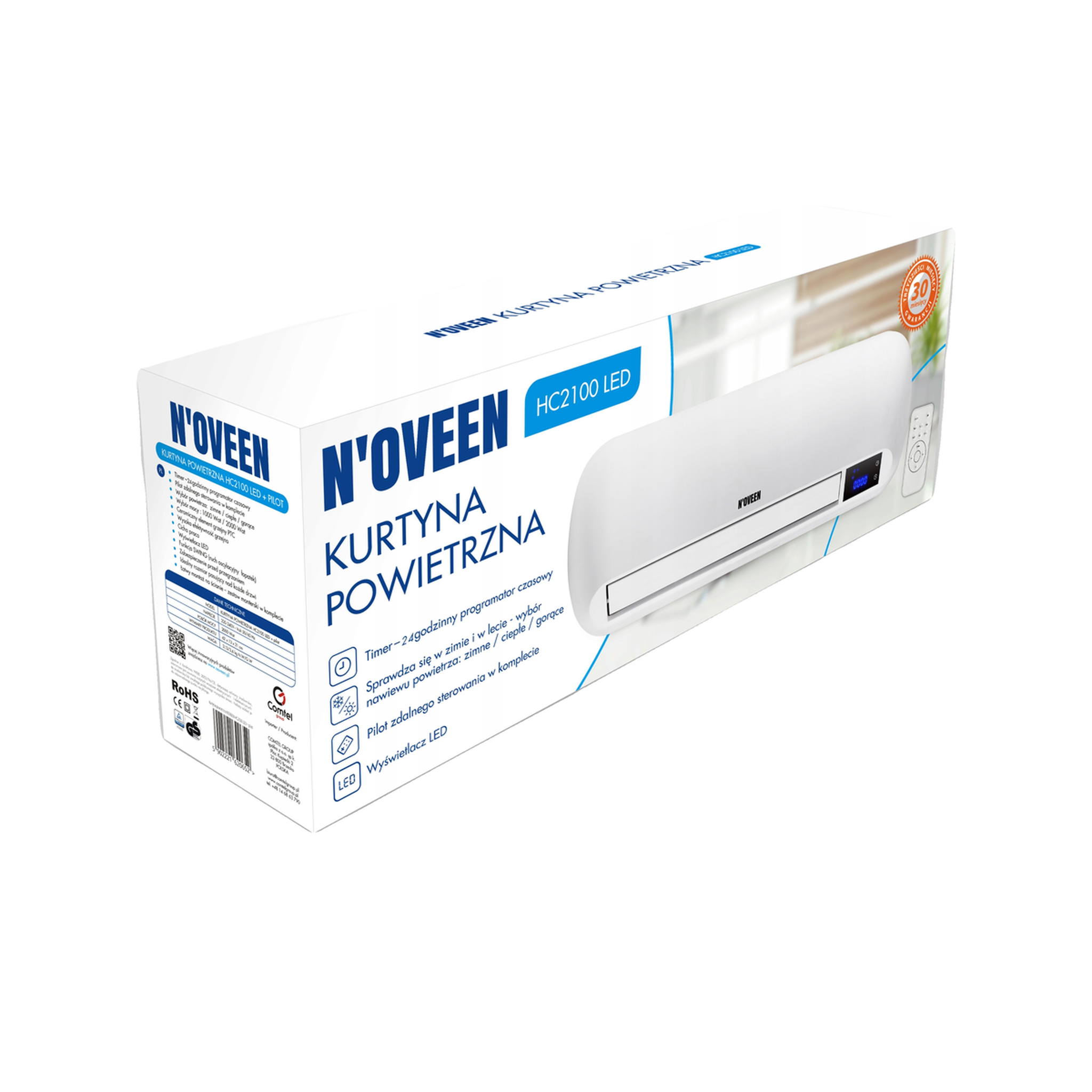 Voir la diapositive 5 : NOVEEN Rideau d'air hc2100 led 2000w