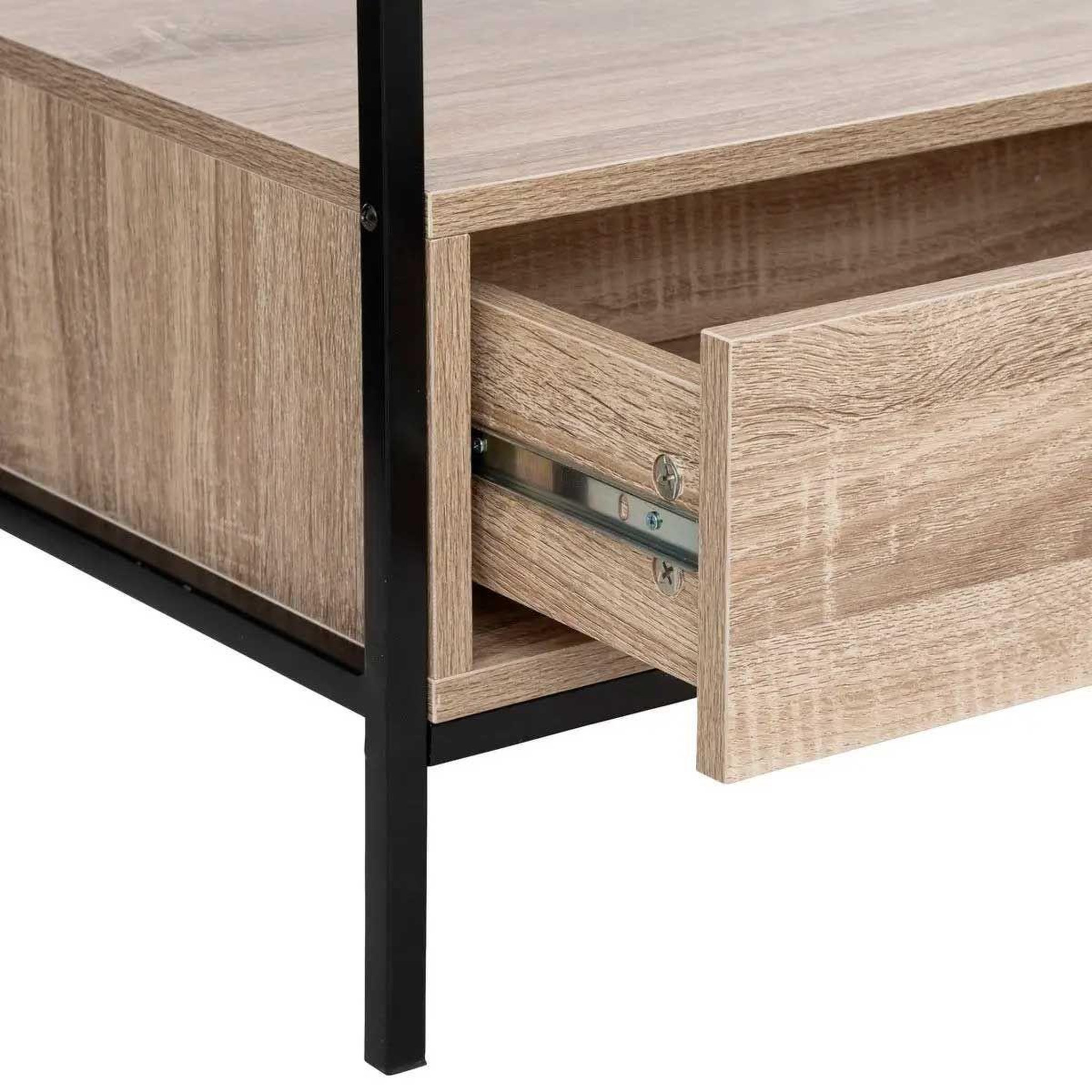 Voir la diapositive 3 : FIVE Meuble tv 2 tiroirs design  aliaj  100cm beige