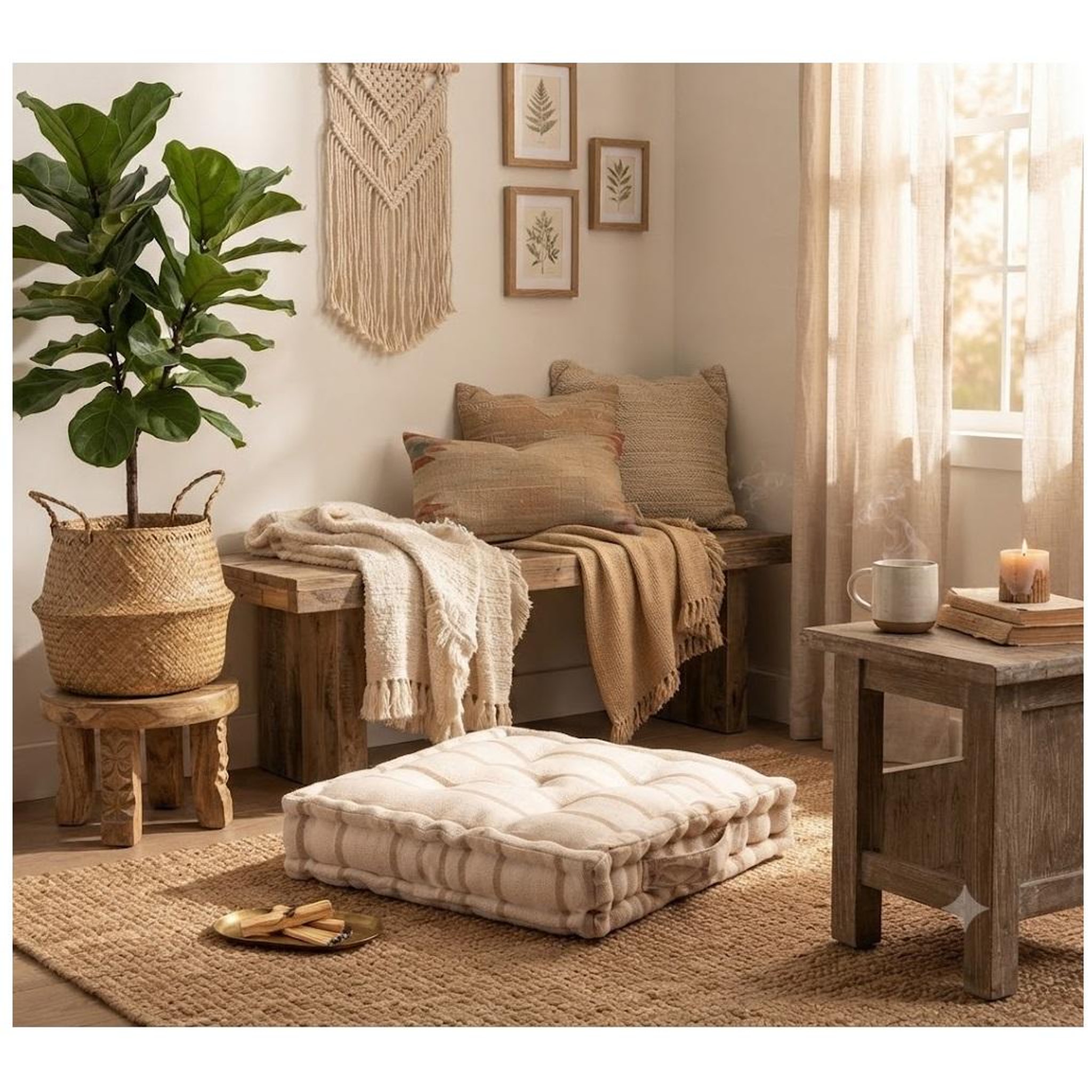 Voir la diapositive 2 : Eden Coussin de sol st tropez design et moderne