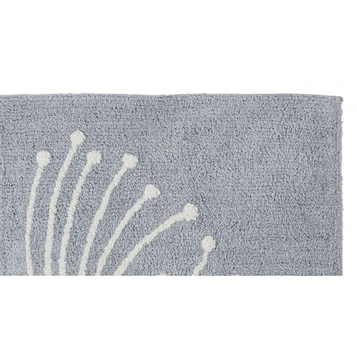 GUY LEVASSEUR Tapis déco pissenlit en coton tufté 60x120cm