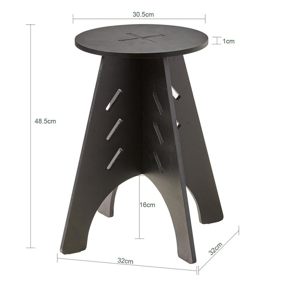 SOBUY SoBuy - Table D'appoint - Brun Clair - 32x32x48.5cm - Moderne - HFBT01-K