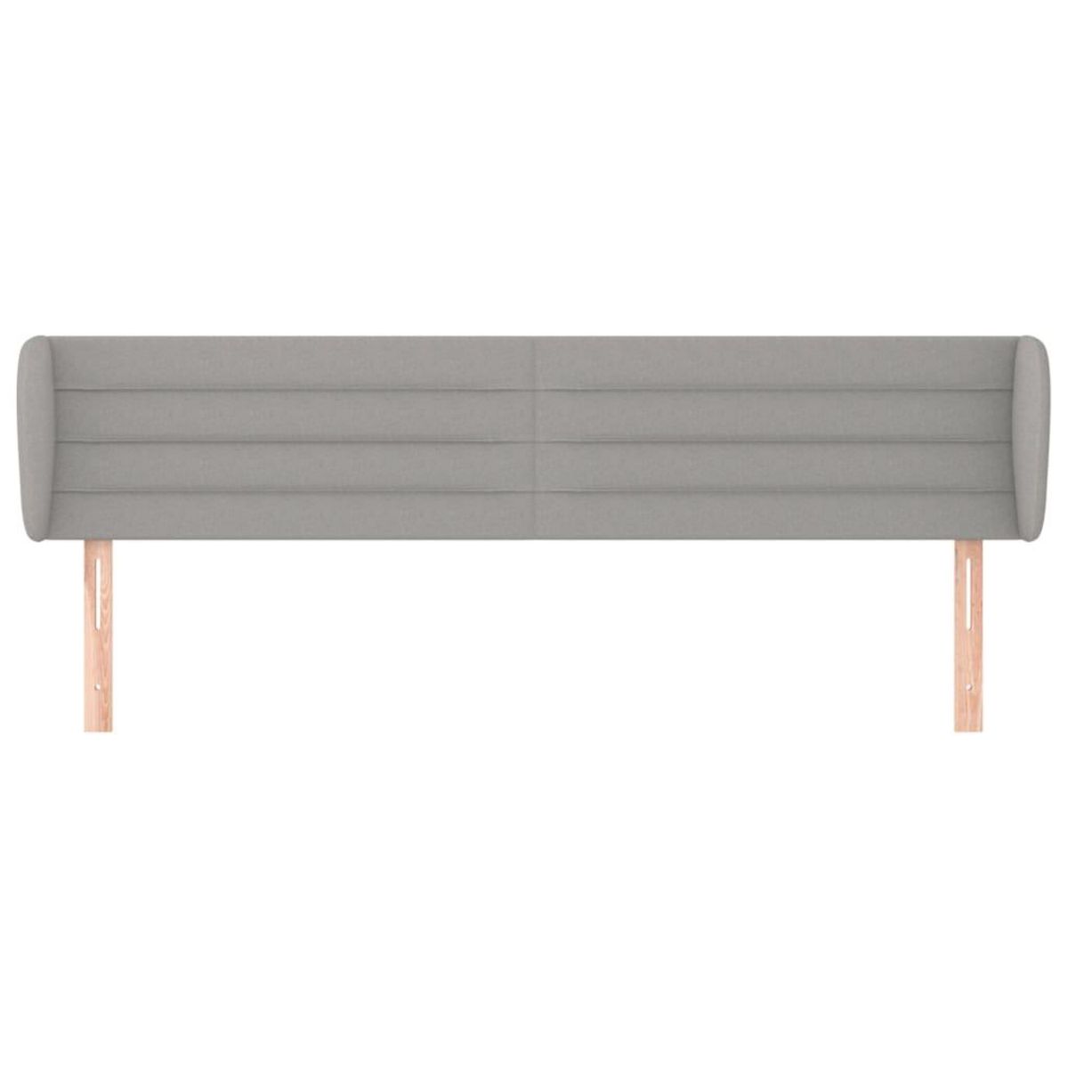 VIDAXL Tete de lit avec oreilles Gris clair 203x23x78/88 cm Tissu