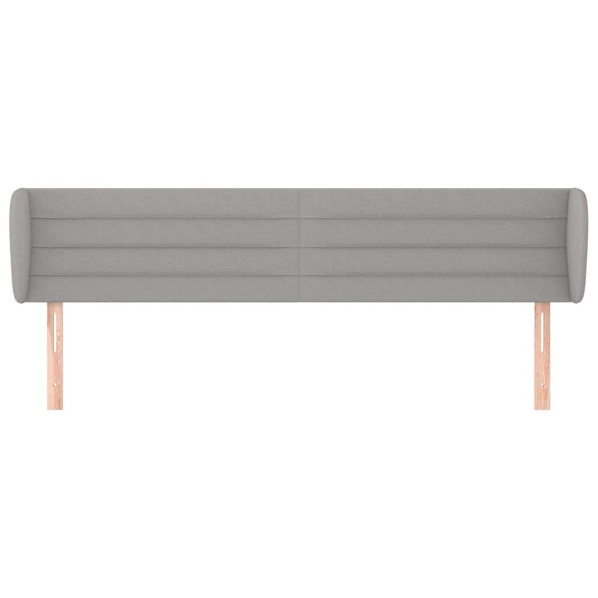 VIDAXL Tete de lit avec oreilles Gris clair 203x23x78/88 cm Tissu