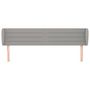 Voir la diapositive 3 : VIDAXL Tete de lit avec oreilles Gris clair 203x23x78/88 cm Tissu