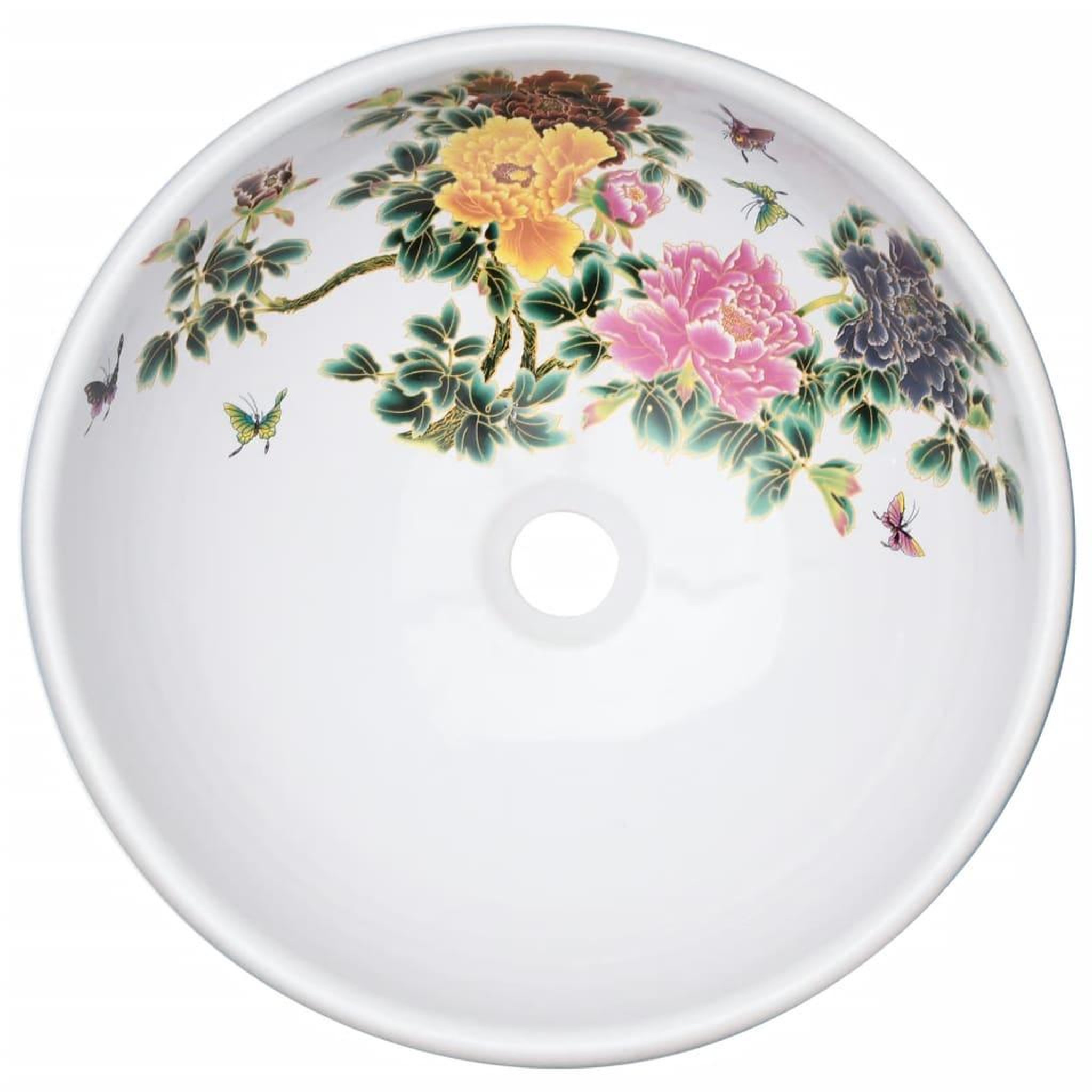 Voir la diapositive 4 : VIDAXL Vasque a poser multicolore rond Φ41x14 cm ceramique
