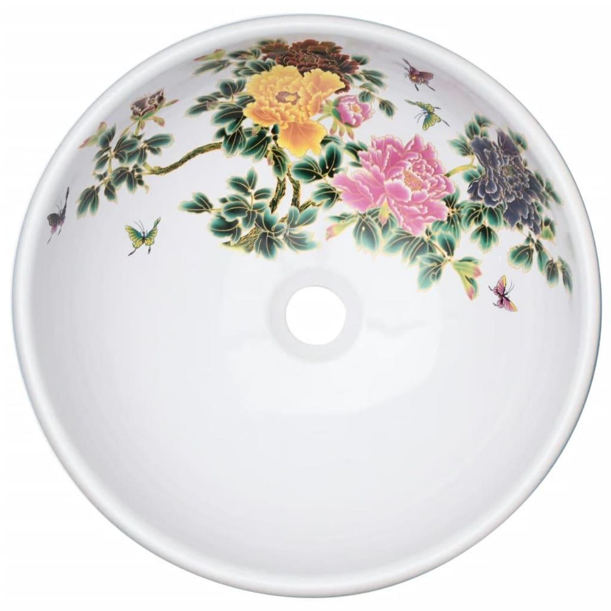 VIDAXL Vasque a poser multicolore rond Φ41x14 cm ceramique