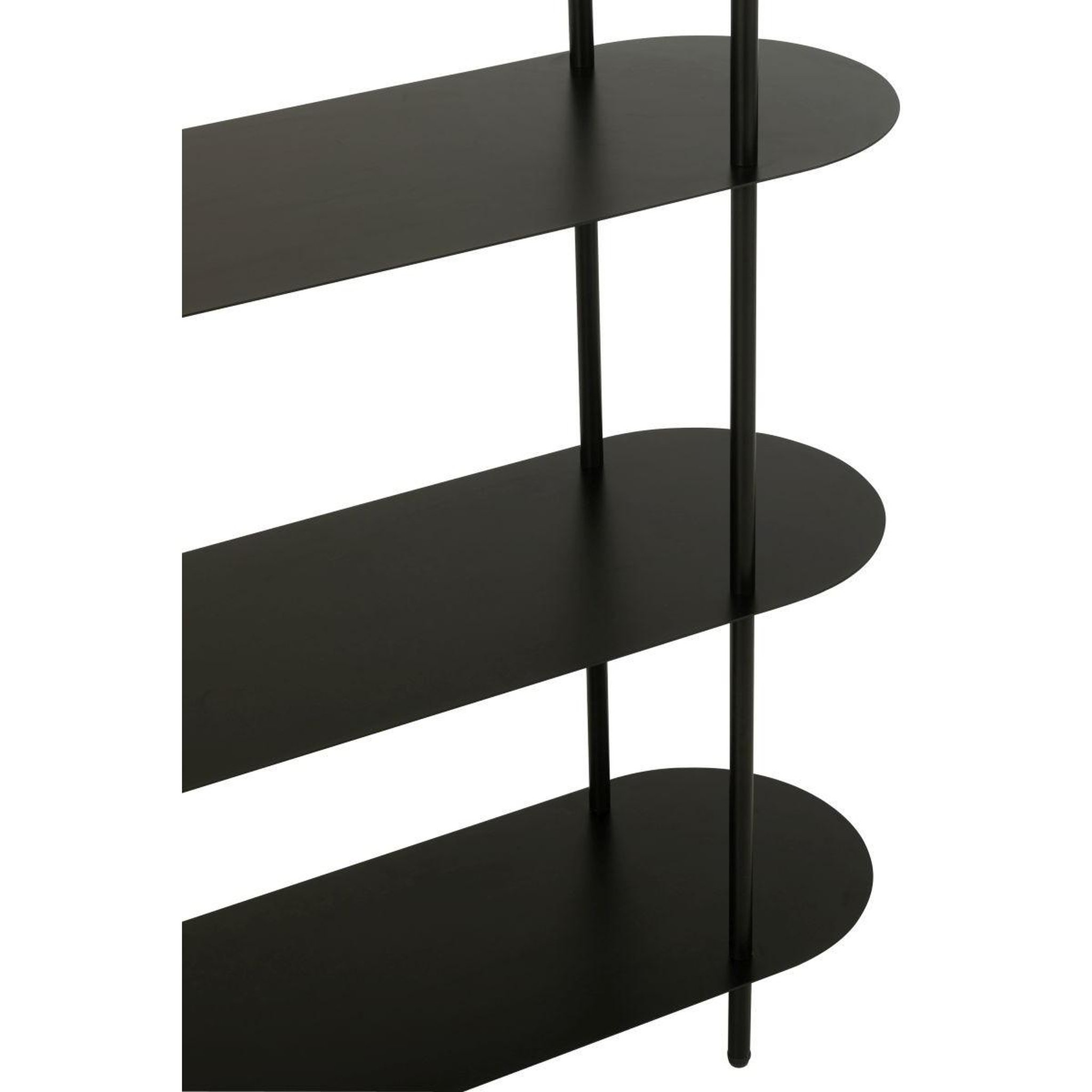 Voir la diapositive 5 : J-LINE Étagère 5 niveaux en métal  sheri  150cm noir