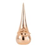 Paris Prix Statuette Déco Père Noël  Porcelaine  34cm Cuivre