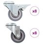 Voir la diapositive 1 : VIDAXL 16 pcs Roulettes pivotantes a trou de boulon 50 mm