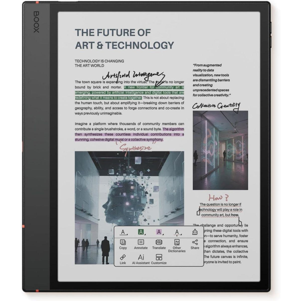 BOOX Bloc-notes numérique Note Air 5 C