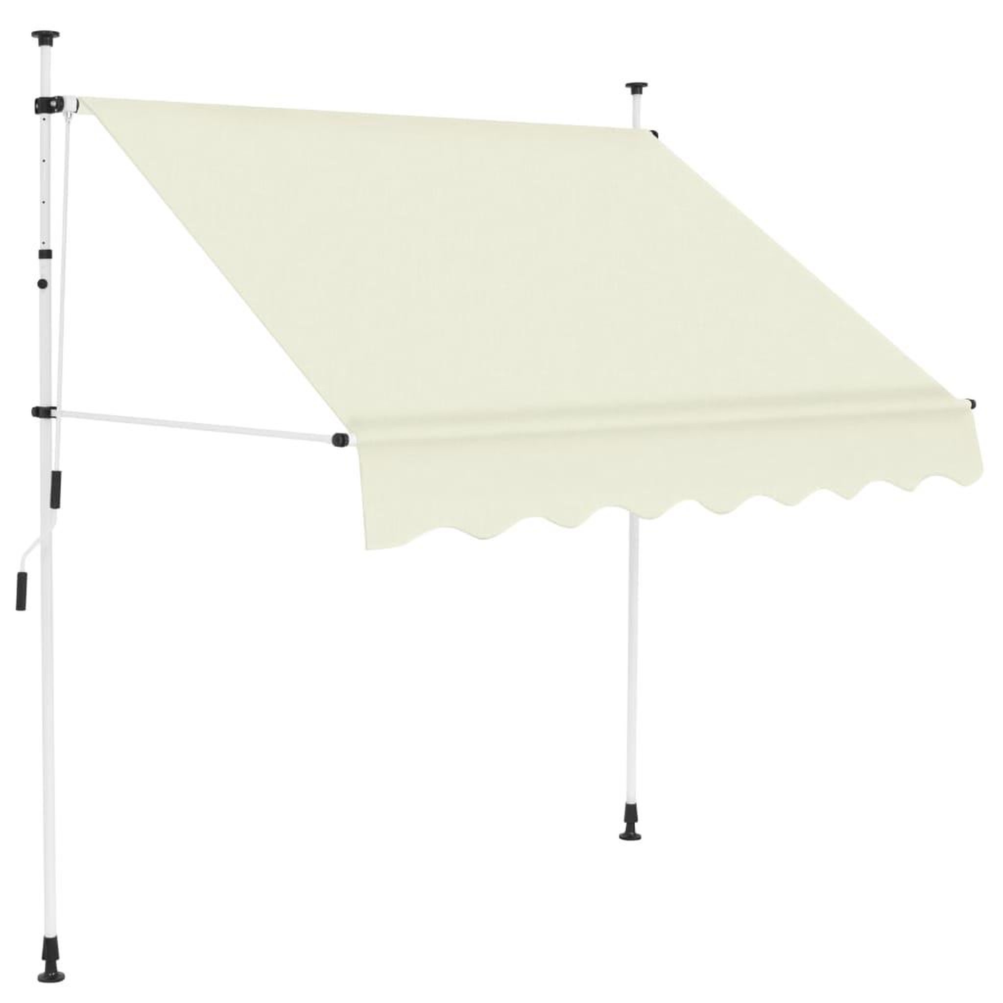 Voir la diapositive 1 : VIDAXL Auvent manuel retractable 200 cm Creme