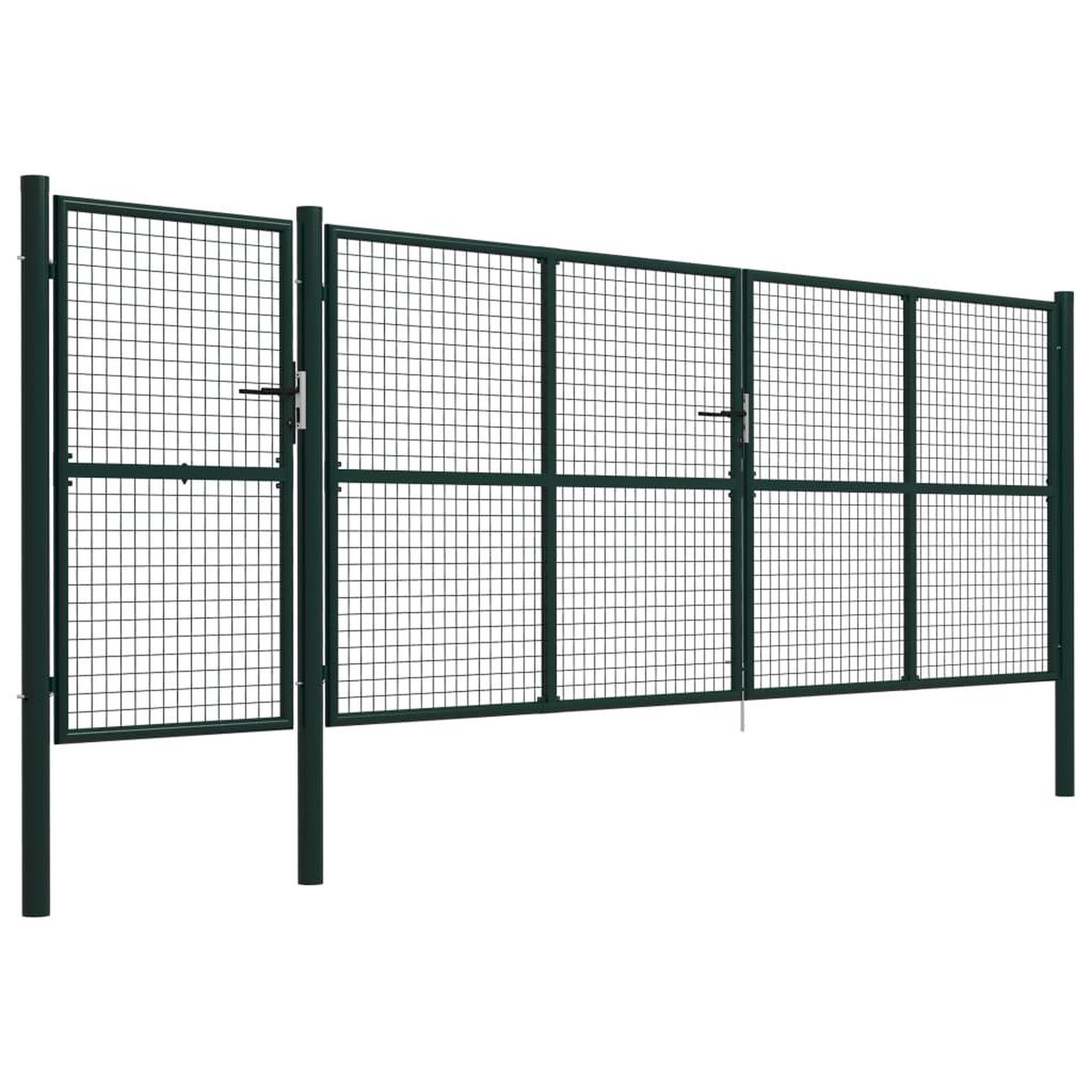Voir la diapositive 2 : VIDAXL Portail de jardin Acier 500 x 150 cm Vert