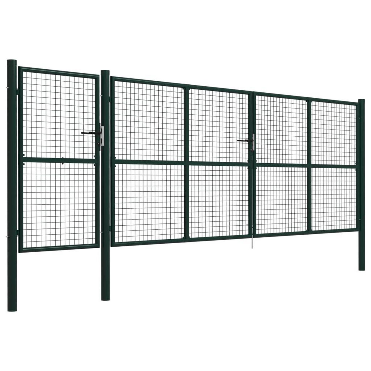 VIDAXL Portail de jardin Acier 500 x 150 cm Vert