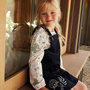 Voir la diapositive 5 : Petit Béguin Robe enfant en velours côtelé Belle de Nuit