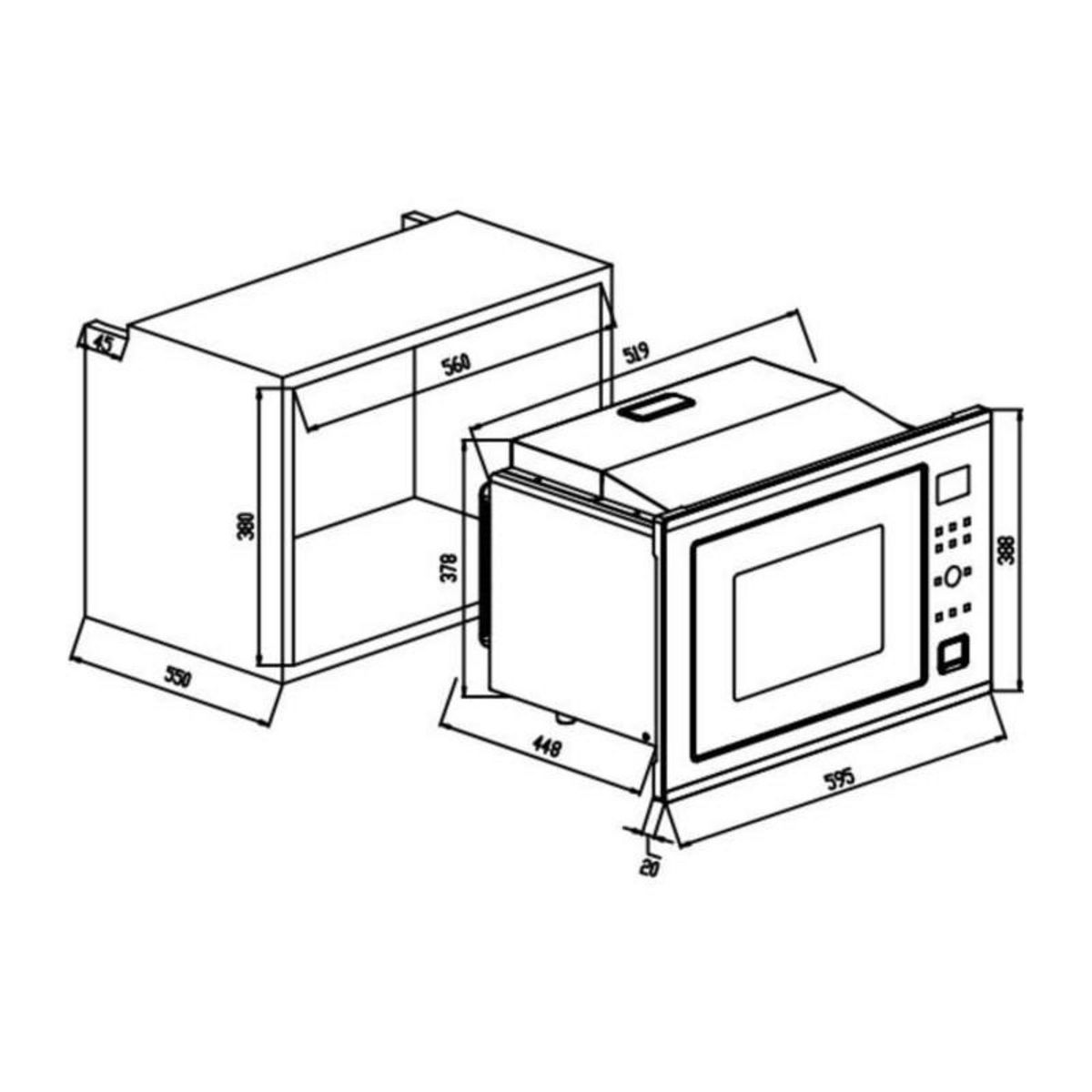 CONTINENTAL EDISON Micro-ondes pose libre 34L CONTINENTAL EDISON 1000W, CEMO34CEB2