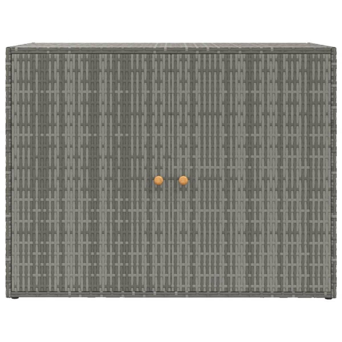 VIDAXL Armoire de rangement jardin Gris 100x55,5x80 cm Resine tressee