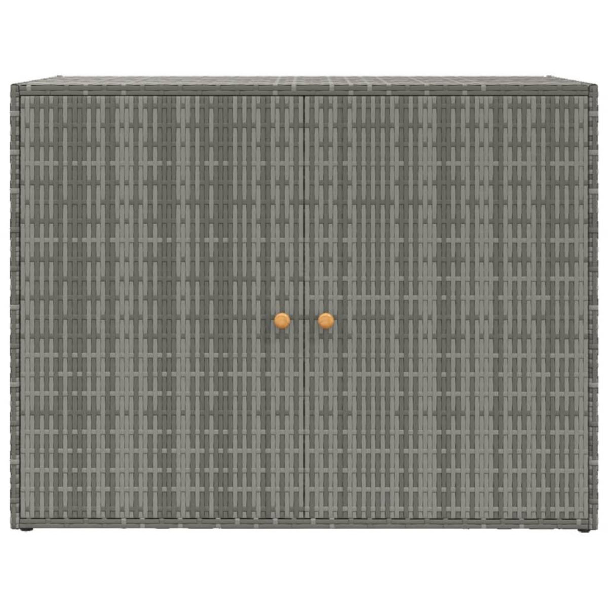 VIDAXL Armoire de rangement jardin Gris 100x55,5x80 cm Resine tressee