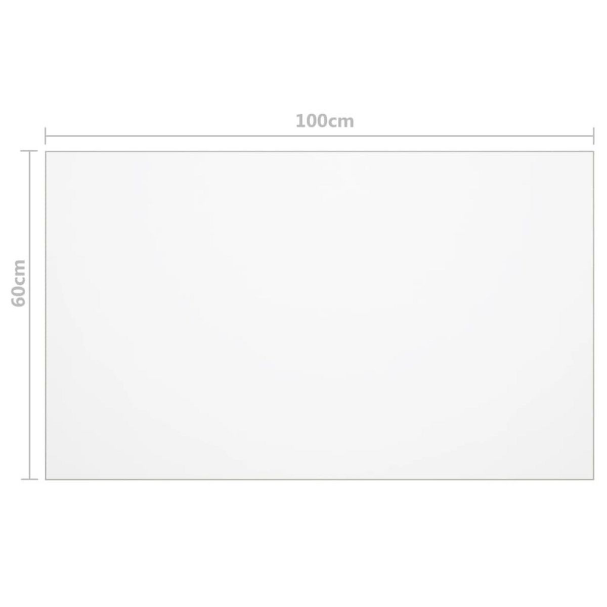 VIDAXL Protecteur de table transparent 100x60 cm 2 mm PVC