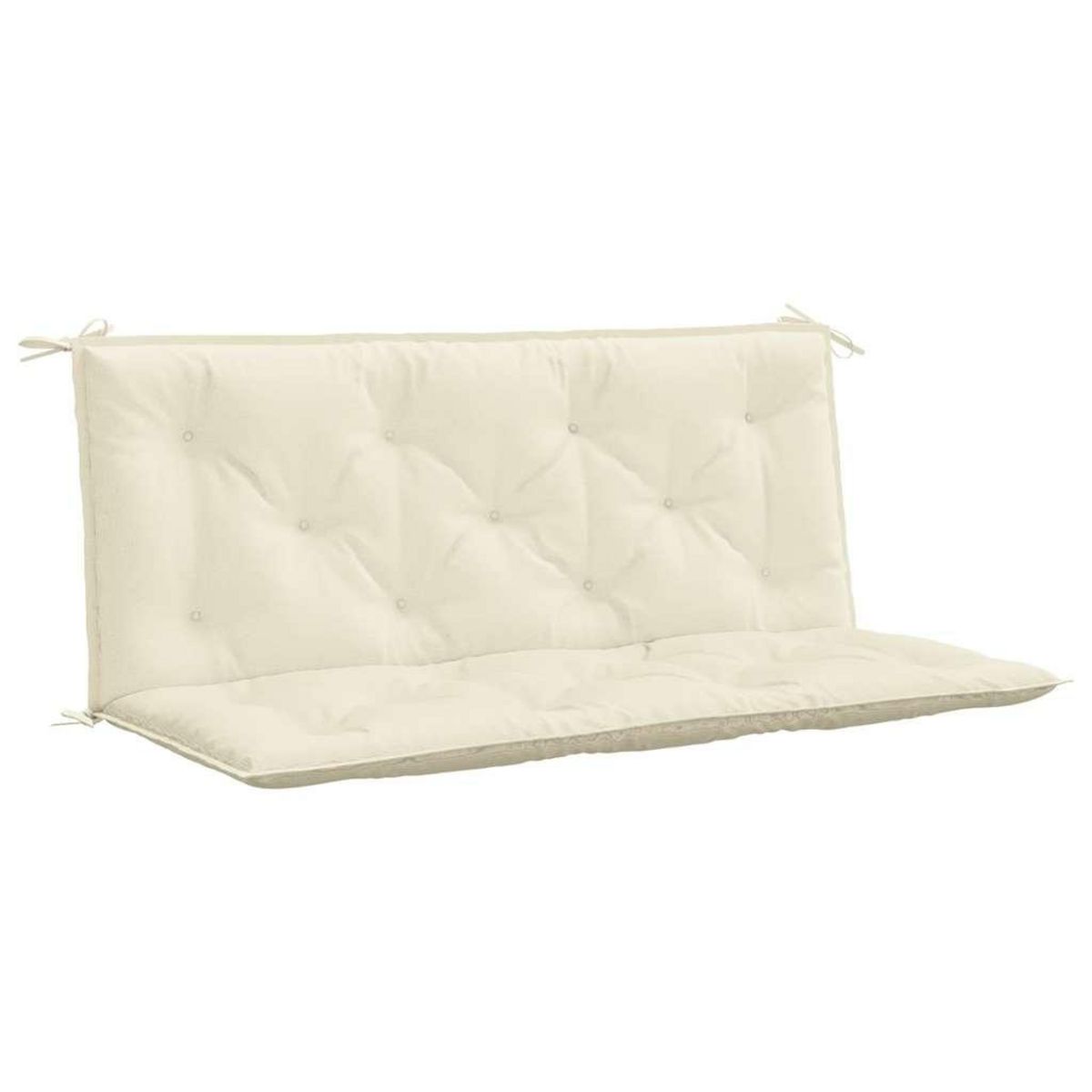VIDAXL Coussin de banc de jardin blanc creme tissu oxford
