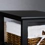 Voir la diapositive 4 : IDIMEX Table de chevet NOKOMIS avec 2 paniers en bois