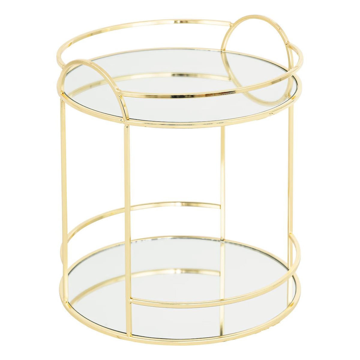 ATMOSPHERA Plateau Déco Miroir 2 Étages  Feel  24cm Or
