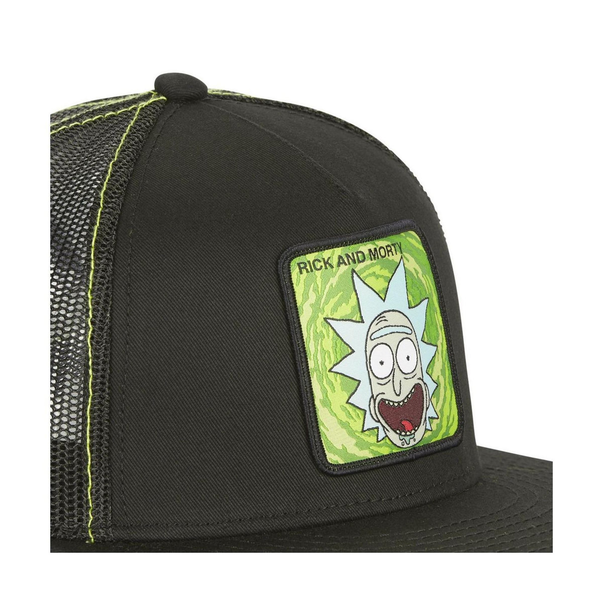 CAPSLAB Casquette snapback  visière plate avec filet Rick et Morty Rick
