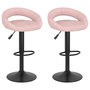 Voir la diapositive 1 : VIDAXL Tabourets de bar lot de 2 rose velours